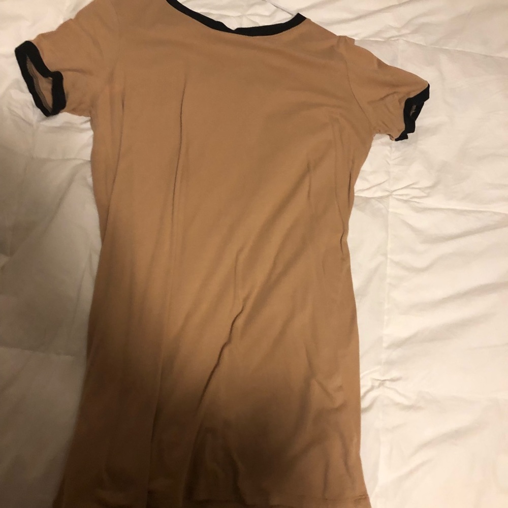 Tan/black shirt